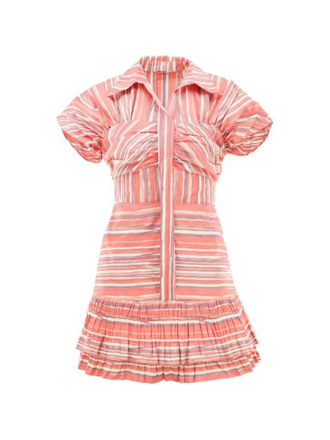 Lara striped ruffled dress