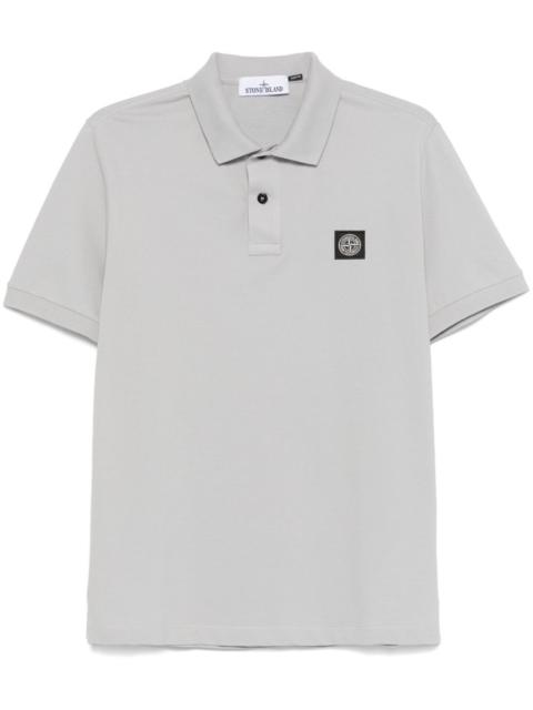 logo-patch polo shirt