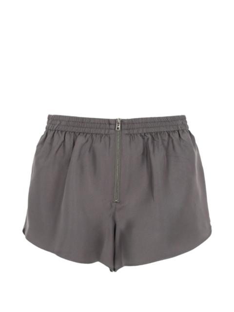 elasticated zip shorts