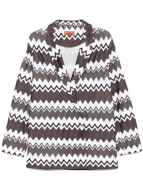 zigzag-motif blazer