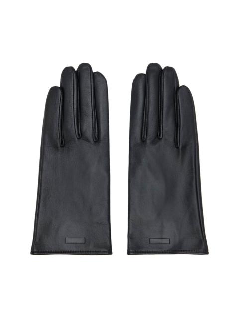 Black Leather Gloves