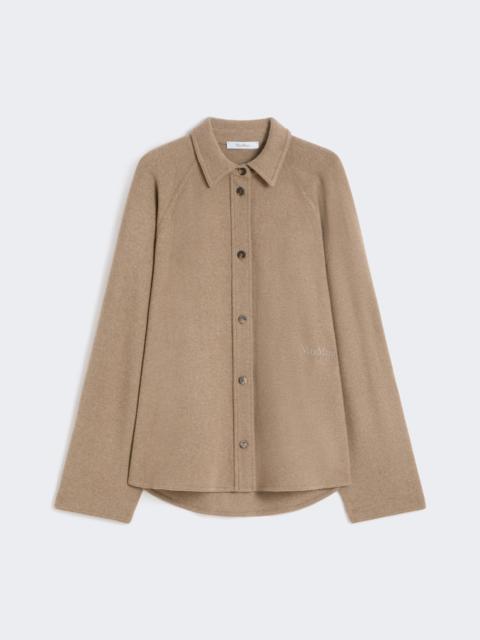 CECI Stretch cashmere flannel overshirt