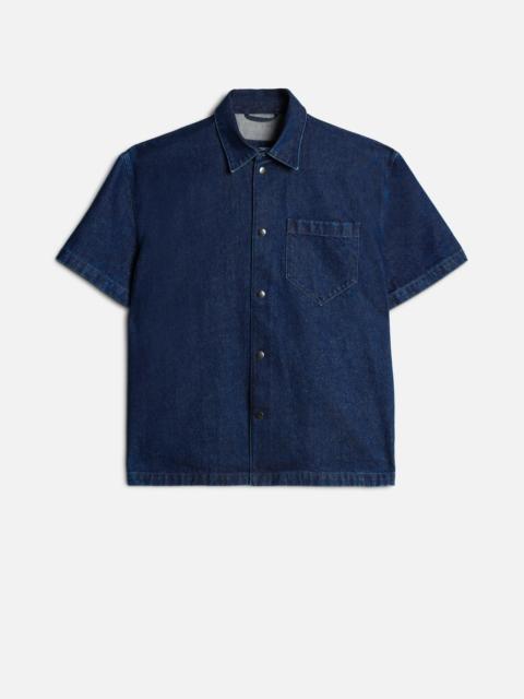 Utility Denim Camp Shirt in Carpenter Blue