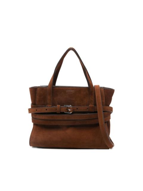 Tie Me suede tote bag