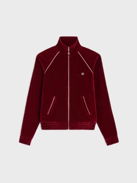 triomphe tracksuit jacket in velvet jersey