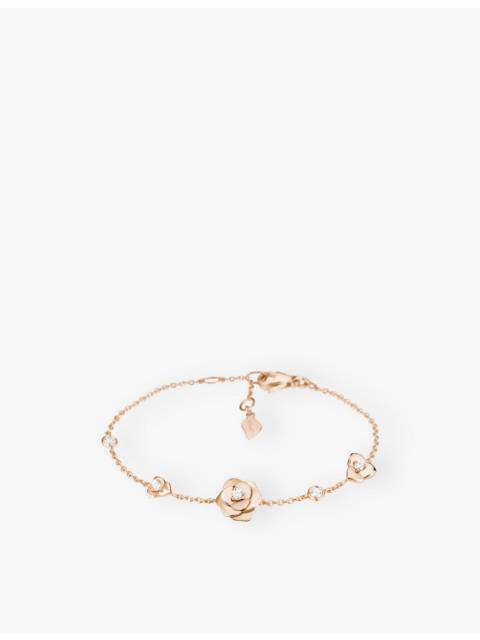 Rose 18ct Rose-Gold And 0.26ct Brilliant-Cut Diamond Bracelet