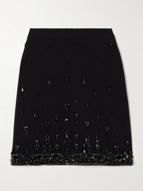 Embellished Cady Mini Skirt