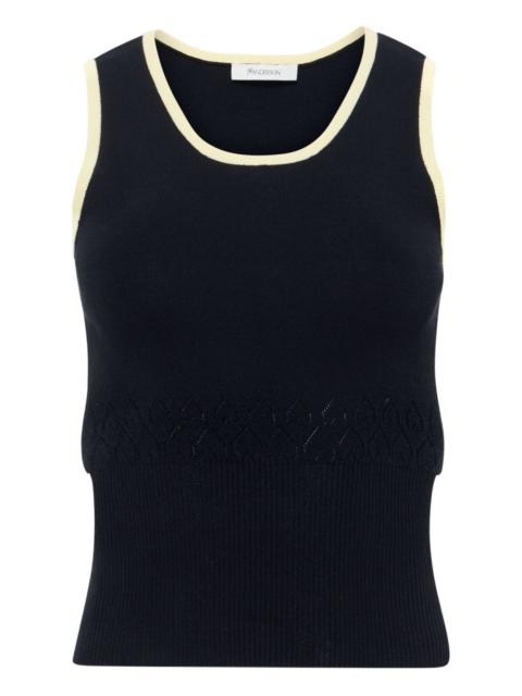 contrasting-trim tank top
