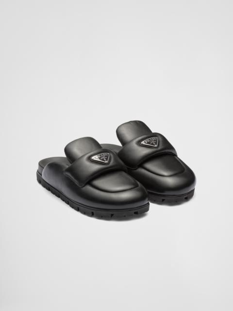 Soft padded nappa leather sabots