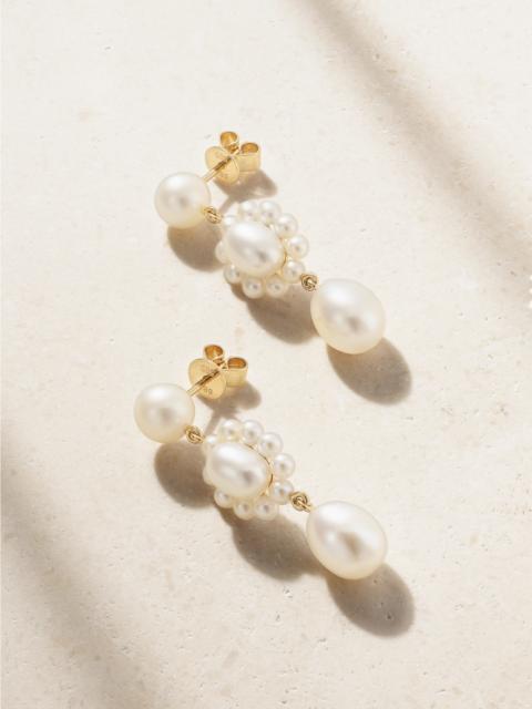 Amis Marguerite 14-karat Recycled Gold Pearl Earrings