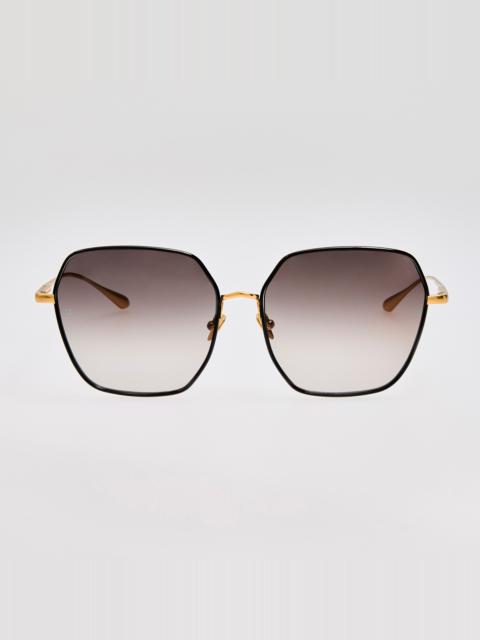 Darcie Sunglasses in Black and Gold