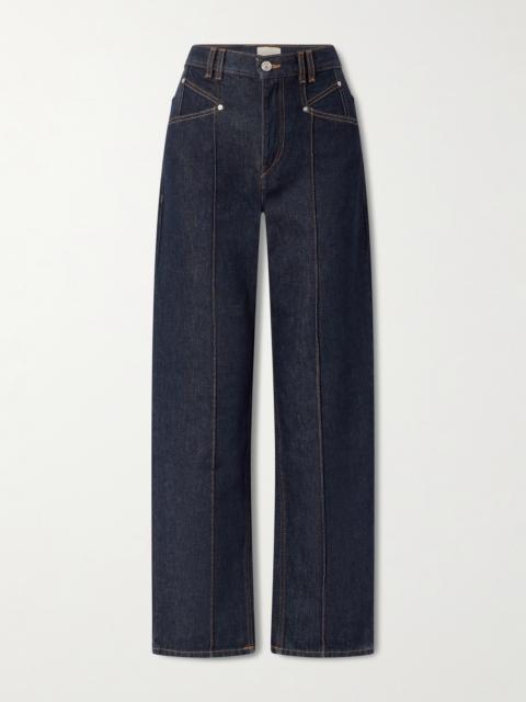 Drolane Paneled Straight Jeans