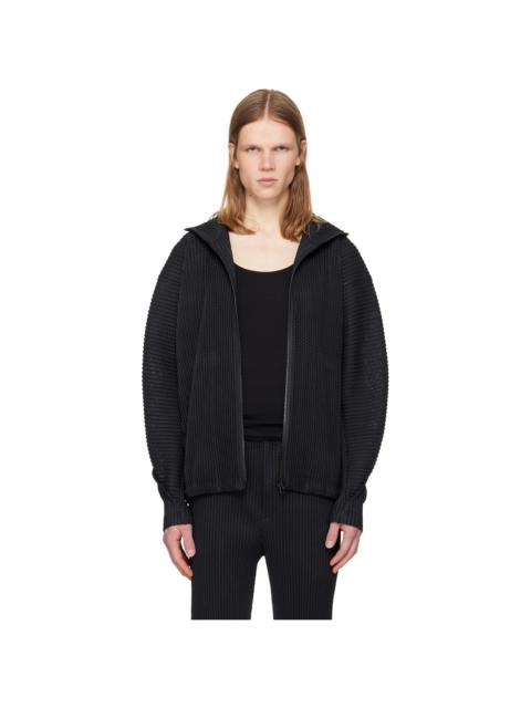 Black Wickerwork Mesh Jacket