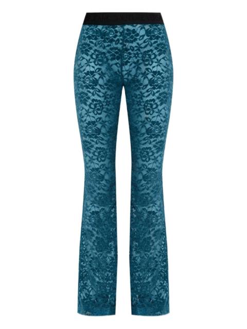 lace flared trousers