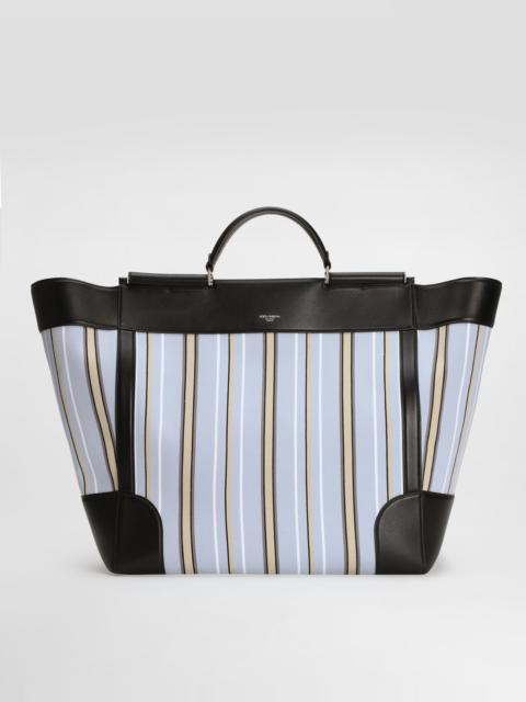 Sicily striped jacquard handbag