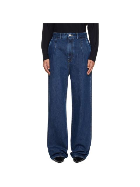 Blue Attu LDS Pleated Jeans
