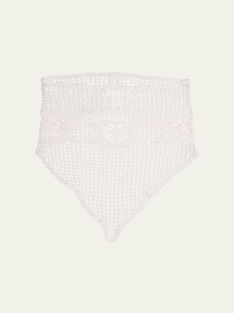 Doilie Crochet-Knit Bandana