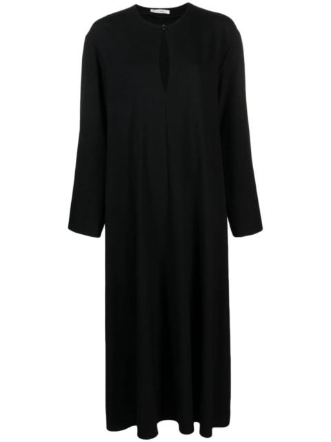 round-neck wool dress