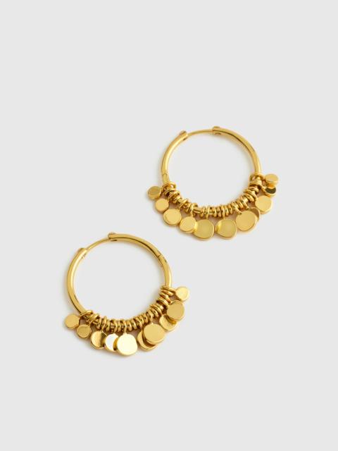 Coin Cluster Large Hoop Earrings
