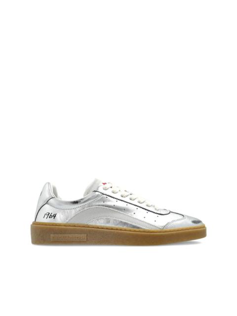 Rider metallic leather sneakers