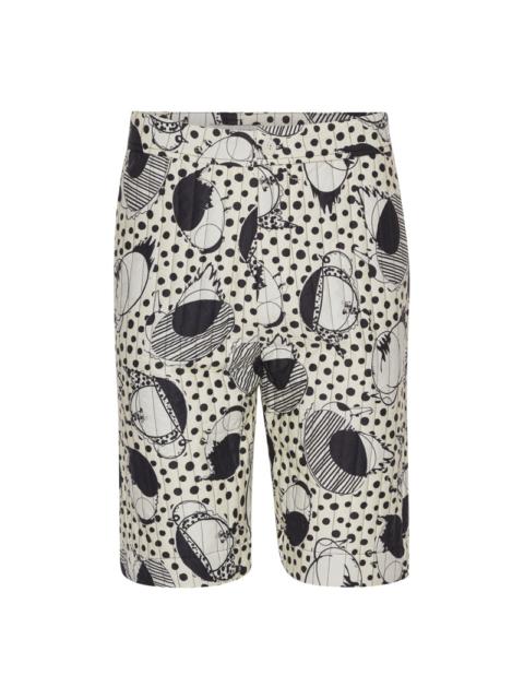 WHEEL PADDED SHORTS - WHITE BIRDIE