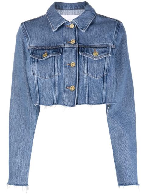 organic cotton cropped denim jacket