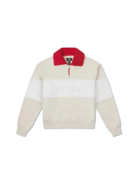 (WMNS) Converse YOTD Half-Zip Crew Sweater 'Beige' 10026812-A01