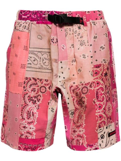 patchwork bandana-print cotton shorts