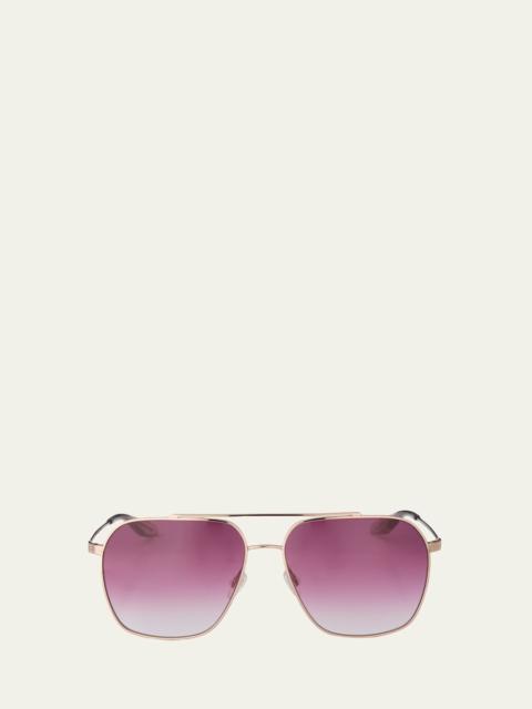 Rizzo 60mm Aviator Titanium Sunglasses