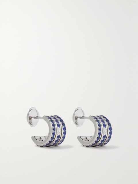 Possession 18-karat White Gold, Sapphire And Diamond Single Earring
