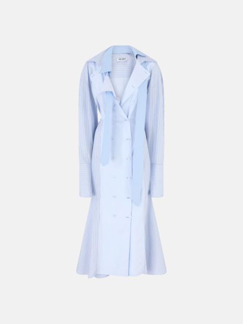 BLUE MIDI SHIRT DRESS