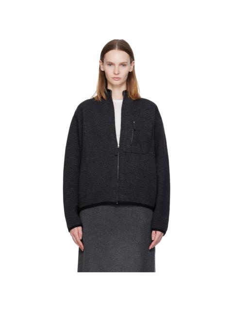 Gray Dicky Zip-Up Sweater