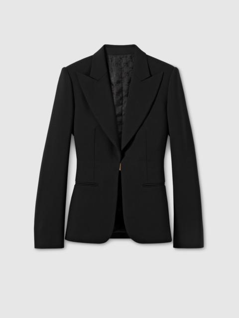 Technical stretch wool jacket
