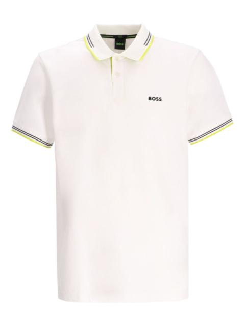 tipped-collar polo shirt