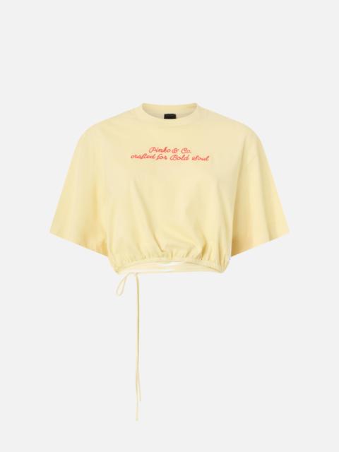 CROP TOP WITH PINKO LOGO LETTERING
