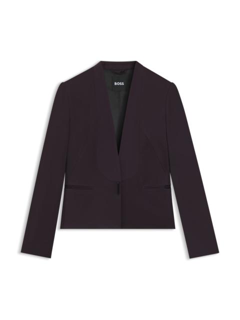 REGULAR-FIT TUXEDO BLAZER WITH SHAWL LAPELS