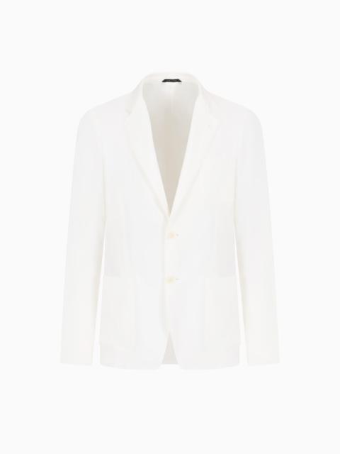 Upton Line single-breasted jacket in a silk-blend twill
