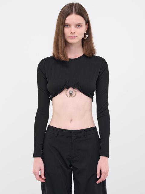 Crystal Stone Crop Tee