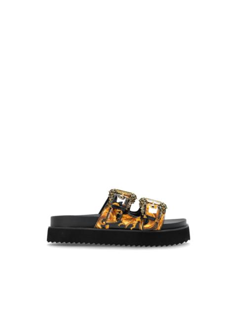 buckled Barocco-print sandals