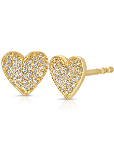 Pavé Charm Stud - Heart