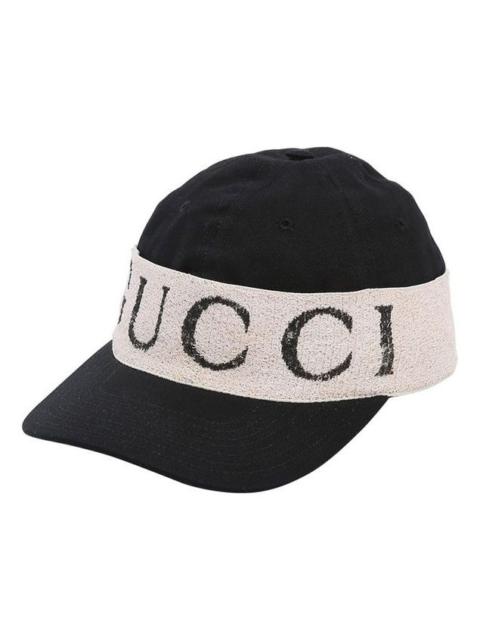 Gucci Logo Band Baseball Cap 'Black White' 492545-4HC56-1077