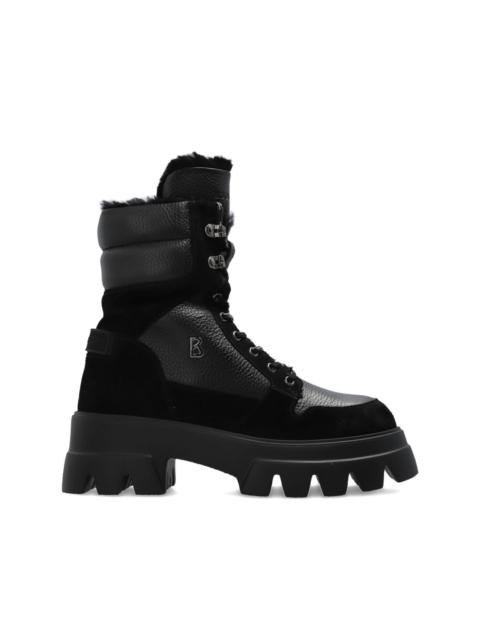 lace-up panelled combat boots