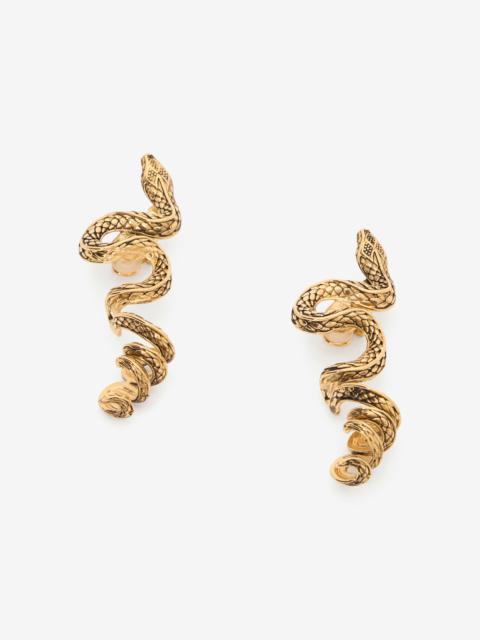 Serpentine Gold Earrings