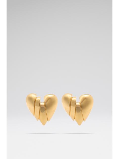 HEARTBREAKER EARRING WITH GOLD BASE
