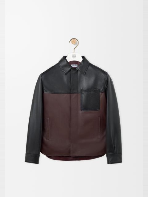 Overshirt in nappa lambskin