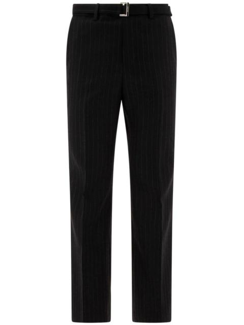 pinstriped trousers