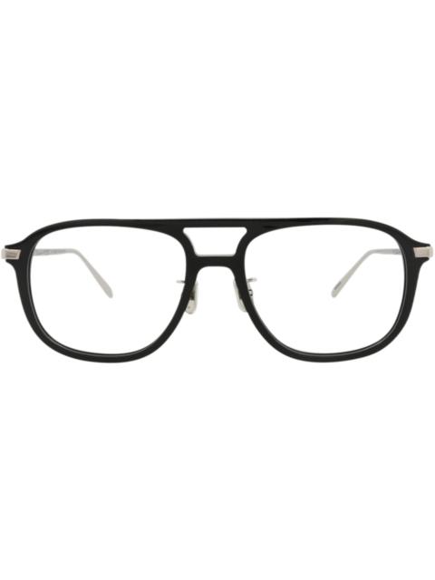 Berluti Aviator-Frame Acetate Optical Frames Black Silver Transparent (BL50006U-55-001)