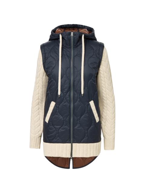 BARROWS KNIT-SLEEVE QUILTED JACKET
