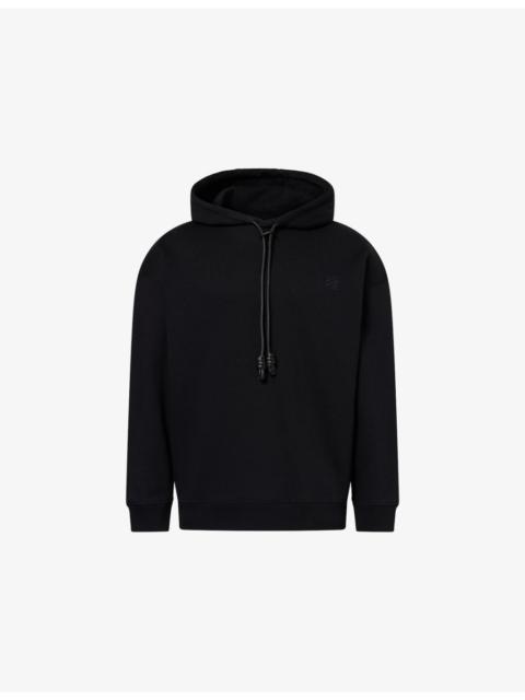 Relaxed-Fit Embroidered-Logo Cotton Hoodie