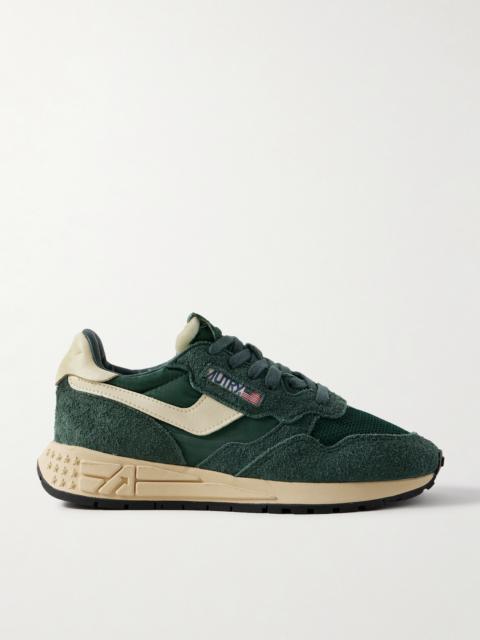 Reelwind Low Leather-trimmed Suede, Mesh And Shell Sneakers